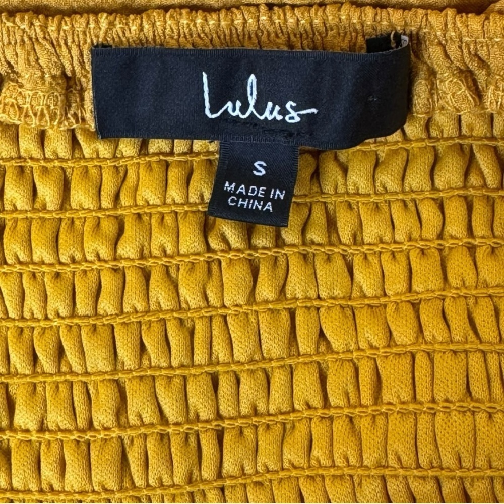 Lulus Marigold Lace Tiered Halter Midi Dress Size Small - Picture 6 of 9